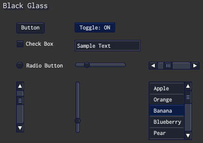 Black Glass Flex 4 Theme