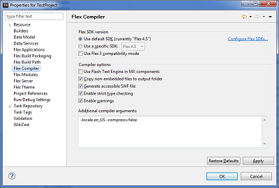 Using the compress compiler argument